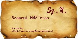 Szepesi Márton névjegykártya